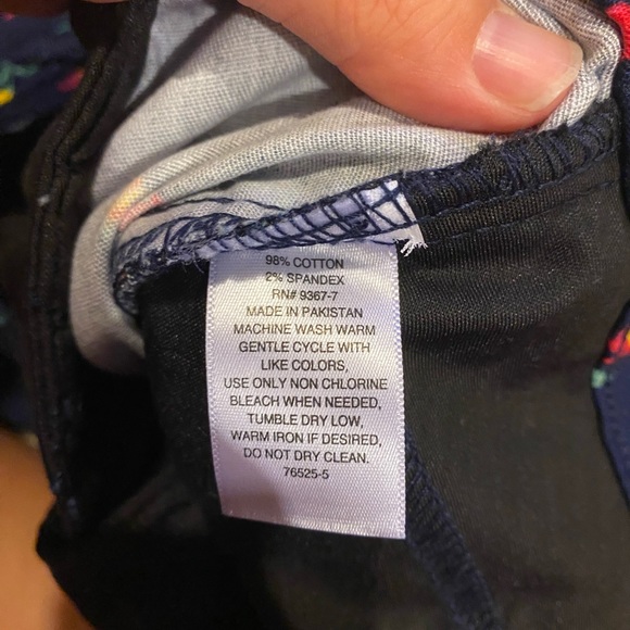 St John’s Bay Capri Pants Navy Floral 18 Petite - Picture 6 of 6